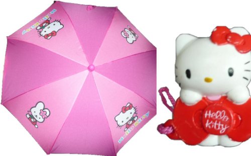  Product Group: Sports; Product Type Name: SPORTING_GOODS; Publisher: Hello Kitty; Studio: Hello Kitty; Title: Hello Kitty Umbrella with 3d Figure Handle 