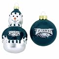 Eagles Blown Glass Ornament Set