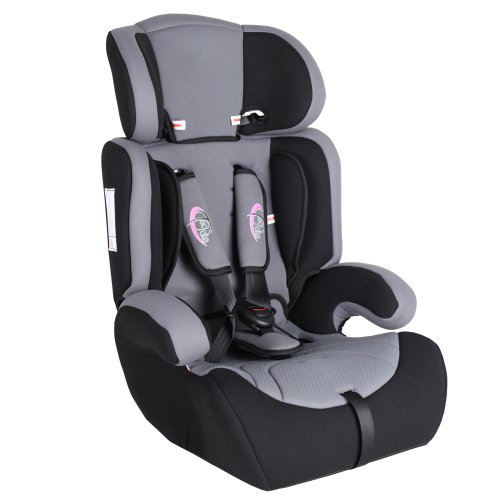 TecTake 400182 Autokindersitz Gruppe I/II/III 9-36 kg 1-12 Jahre, schwarz/grau