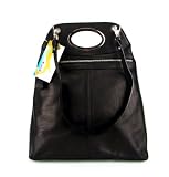 41JU4-7T2yL._SL160_ - MODA ITALIA Italian Designer Handbag Purse Shoulder Bag in Black, Navy Blue, Pistachio or Purple Leather - leather-clutch-purse