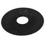 uxcell　スリッティングソウ　ブレード切削工具　80mmダイヤ　0.8mm厚さ　108ティース　HSS　ブラック
