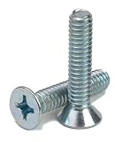 Zinc Plated Steel Flat Head Phillips Machine Screw 6-32