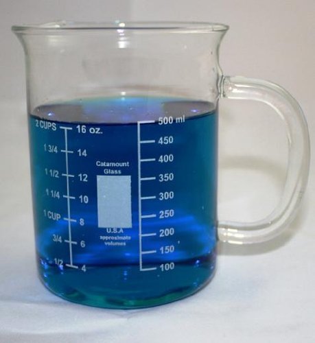 600ml Glass Beaker Mug with Handle