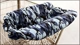 3 N 1 Shopping Cart & High Chair Cover - Camo Blue- Cuter Than A Ducks Butt