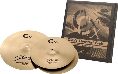 Best Price Stagg CXA-SET Brass Starter Cymbal Set with 13-Inch Hi-Hats and 16-Inch Crash Cymbal