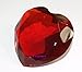 Diamond Jewel Paperweight 80mm Ruby Heart Shaped Cut