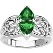 14K White Gold Tsavorite Ring