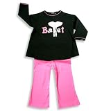 Picture Me - Toddler Girls Long Sleeve Pant Set, Black, Fuschia