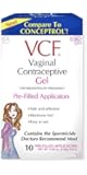 VCF Vaginal Contraceptive Gel, 1 Pack of 10 Pre-Filled Applicators