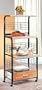 Black Microwave Cart With Power Strip