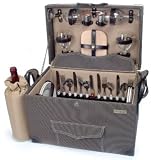 Weekender Wooden Picnic Box - Brown - Deluxe Service for 4 - Picnic  Beyond