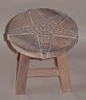 Starfish Hand Carved Wooden Foot Stool