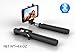 Selfie stick, Kiwii Bluetooth monopod, Extendable Wireless Bluetooth Selfie Stick with built-in Bluetooth Remote Shutter w/ Adjustable Phone Holder for iPhone 6/ 6 Plus, iPhone 5 5s 5c, Android, Bluetooth
