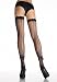 Valentine's Day Fishnet Thigh High Nylon Stocking with Back Seam and Satin Bow on Bac...