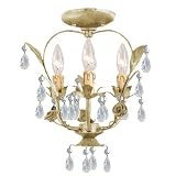 Crystorama Paris Flea Market 5823-CM Mini 3LT 180w (15H x 12W) Chandelier Light in Champagne