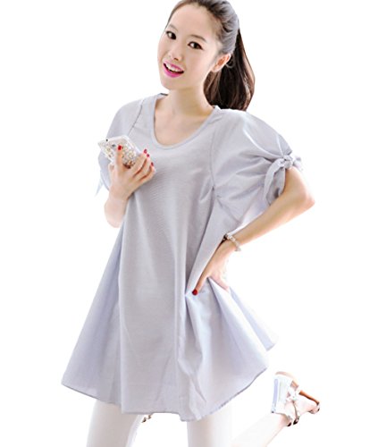 【 UN ANANAS 】 袖 フリル リボン 可愛い キュート 半袖 ブラウス トップス 素敵 シルエット レディース 韓国 スタイル