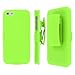 iPhone SE / 5S Belt Clip Case, MPERO Collection 3 in 1 Tough Neon Green Kickstand Case for Apple iPhone 5 / SE / 5S