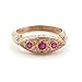 9ct Rose Gold Ladies Ruby and Diamond Ring - Size S - Free Delivery - Finger Sizes L to Z Available