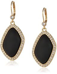 T Tahari Resin and Crystal Drop Earrings