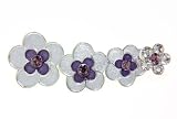 Sparkling Purple Linear Flower Hair Barrette