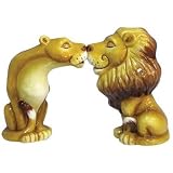 Westland Giftware Mwah Magnetic Lion and Lioness Salt and Pepper Shaker Set, 3-1/4-Inch