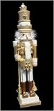 25 Majestic Gold Glitter Wooden Christmas Nutcracker King