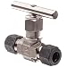 Parker V Series Stainless Steel 316 Needle Valve, Inline, Hand Wheel, Blunt Stem, CPI Compression Fitting