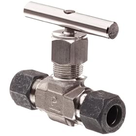 Parker Valve 8Z-V8LR-SS 1/2" 316 Stainless Steel Needle Valve 1/2" Compression Type