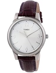Timex Womens T2P089TN Purple Croco Patterned Leather Strap Watch