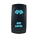 STVMotorsports® Laser Backlit Blue Rocker Switch Side Lights 20A 12V On/Off LED Light