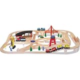 Melissa & Doug Deluxe Wooden Railway Set
