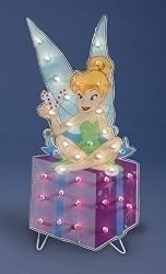 18" Peter Pan's Tinkerbell Sitting On Present Lighted Christmas Yard Art