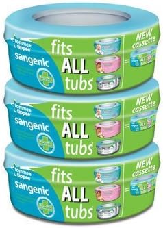 Tommee Tippee Sangenic Nappy Disposal System Refills Cassettes Triple Pack 3 Best Quality Fast Shipping Ship Worldwide by Tommee
