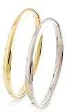 14K Gold 8 Bangle Bracelet, 7.0mm