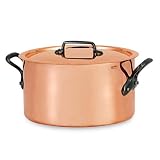 Mauviel Cuprinox Stew Pot with Handles and Lid