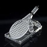 CRYSTAL TENNIS BALL W/ RACKET