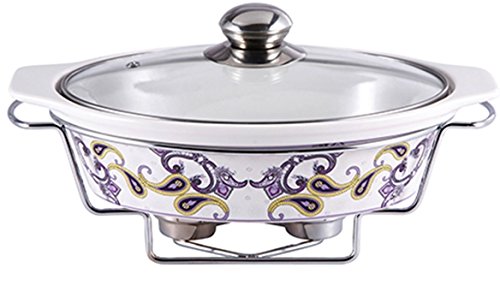 Porcelain Decorative Design Food Warmer Heater Chafing Dishes With