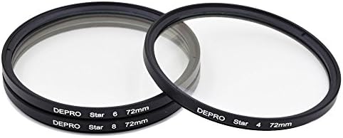 DEPRO 72mm Star Cross +4 +6 +8 Point Star Filter Twinkle Effect For Canon Nikon Sony Sigma Olympus Tamron Digital SLR Camera Lens 72mm Kit