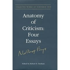 Comedy, Tragedy, Romance and Satire/Irony. And then he sub-divides each mode into sub-genres. If anything, after you read this book, you feel like you could talk about any period in literary history with a little bit of conviction.