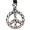 World Peace Sign Symbol Pewter Pendant Necklace