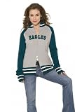 Philadelphia Eagles Women's Varsity Full Zip Raglan Jacket - by Alyssa Milano