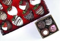 Four Truffles with 1 Dozen Assorted Berries