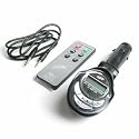 In Car MP3 Player FM Modulator - uses USB Flash Memory or SD, MMC.  Supports External Audio Player (MP3 Players, CD and VCD Players) With Remote Control - Black
