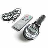 In Car MP3 Player FM Modulator - uses USB Flash Memory or SD, MMC.  Supports External Audio Player (MP3 Players, CD and VCD Players) With Remote Control - Black
