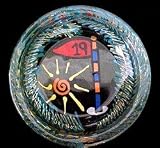 Golf - 19th Hole Design - Hand Painted - Coaster - 3.75 inch diameter