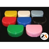 Dental Retainer Denture Mouthguard Case -Red