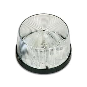 LAMPE MINI GYROPHARE XENON STROBOSCOPE FLASH CLIGNOTEMENT 12V BLANCHE ETANCHE