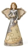 Pavilion Gift Company Elements 4-1/2-Inch Angel with Dove, Peace Ornament