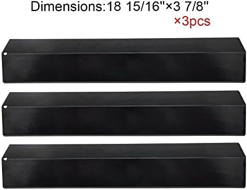 TSINY 95051(3-pack) Porcelain Steel Heat Plate/shield Replacement for Select Chargriller Gas Grill Models