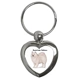 American Eskimo Key Chain (Heart)